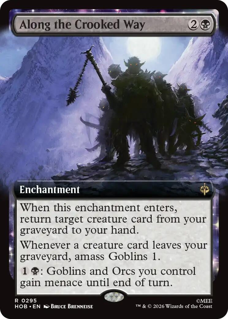 Image for Along the Crooked Way (Extended Art) (295) (HOB) - Magic: The Gathering