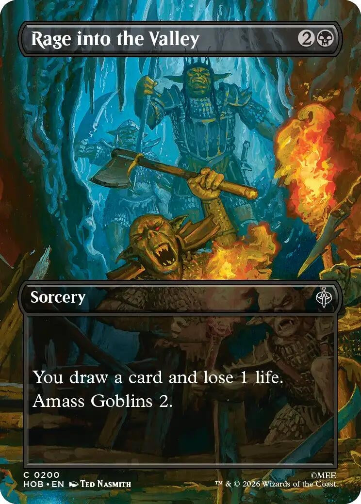 Image for Rage into the Valley (Borderless) (200) (HOB) - Magic: The Gathering