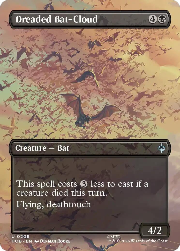 Image for Dreaded Bat-Cloud (Borderless) (206) (HOB) - Magic: The Gathering