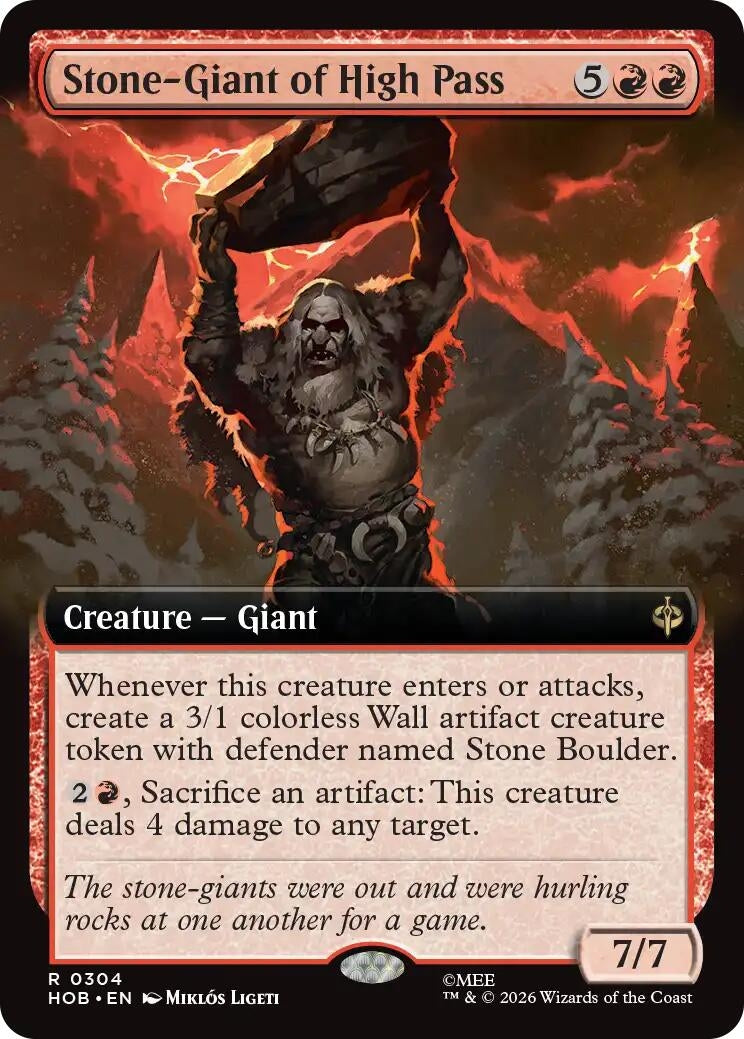 Image for Stone-Giant of High Pass (Extended Art) (304) (HOB) - Magic: The Gathering