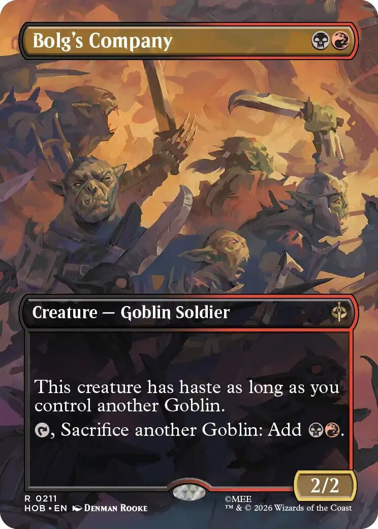 Image for Bolg's Company (Borderless) (211) (HOB) - Magic: The Gathering