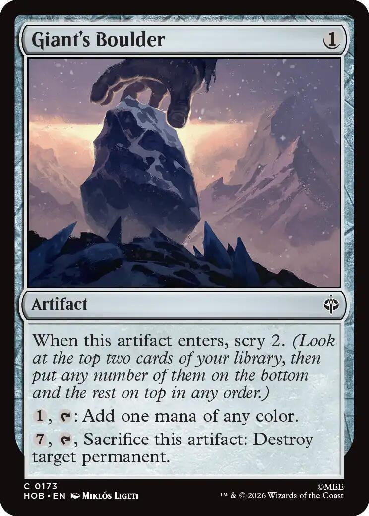 Image for Giant's Boulder (173) (HOB) - Magic: The Gathering