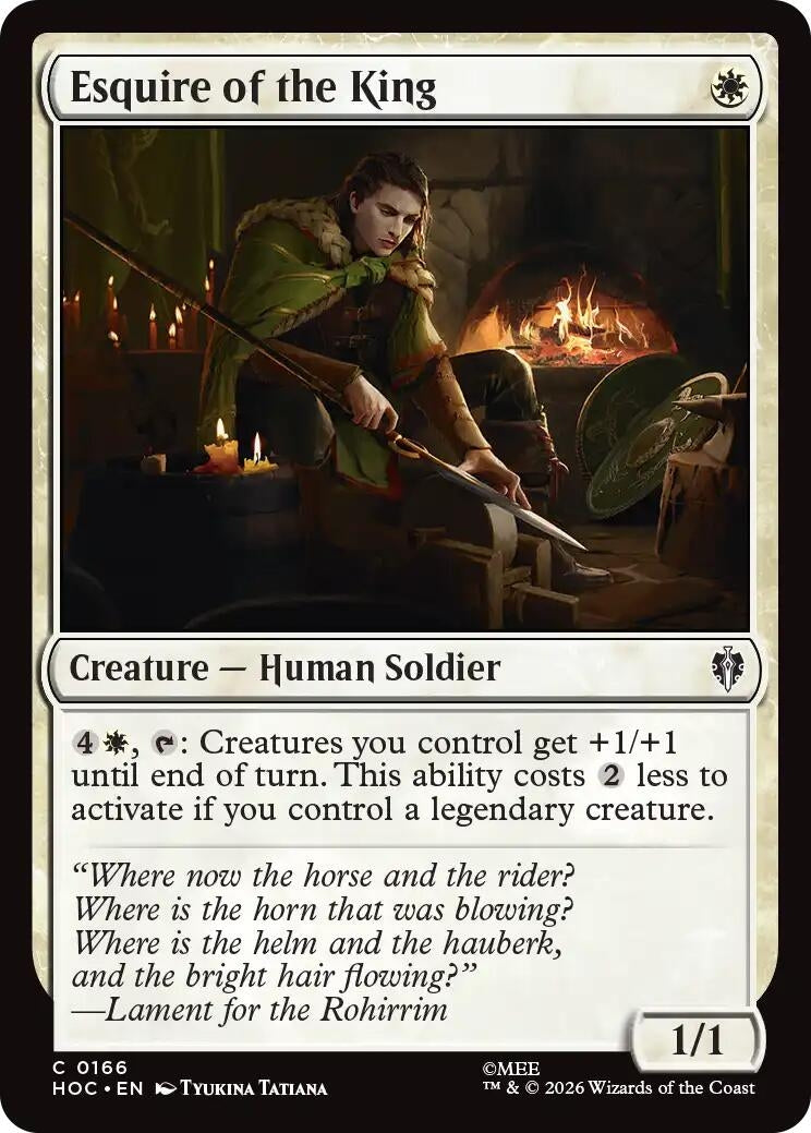 Image for Esquire of the King (166) (HOC) - Magic: The Gathering
