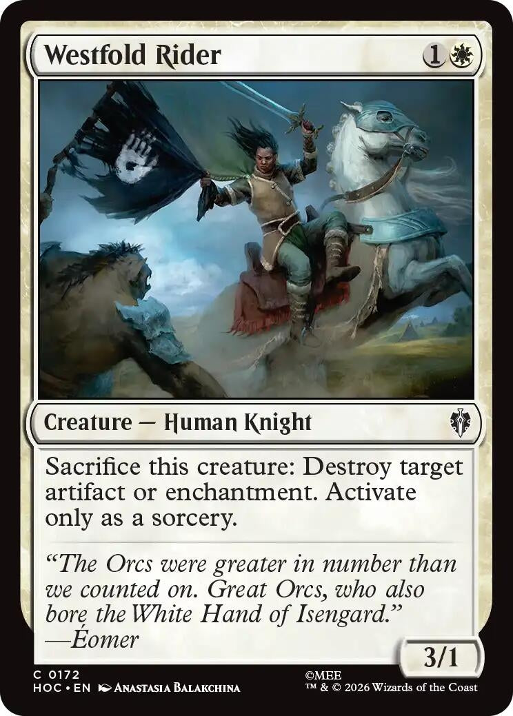 Image for Westfold Rider (172) (HOC) - Magic: The Gathering
