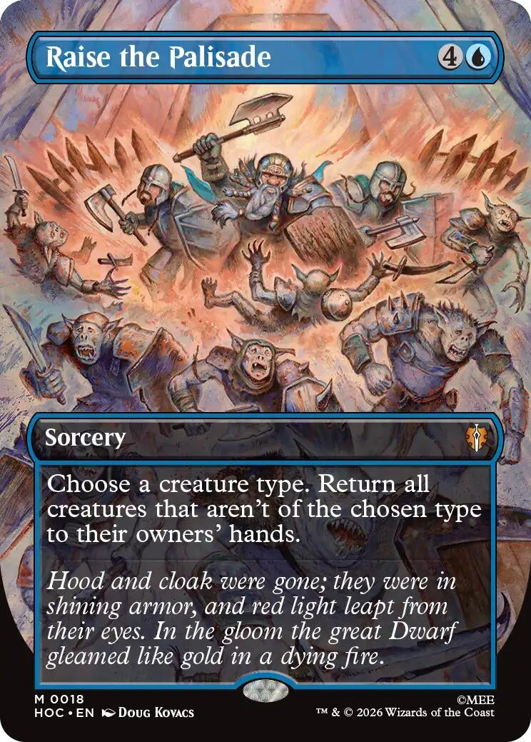 Image for Raise the Palisade (Borderless) (18) (HOC) - Magic: The Gathering
