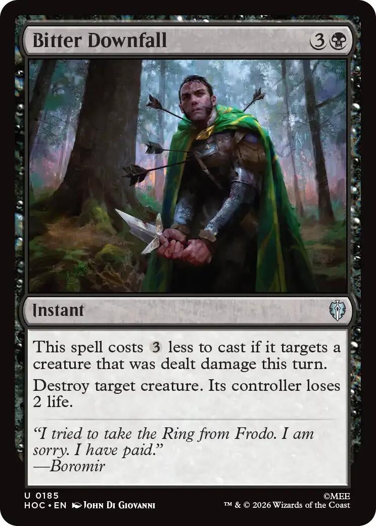 Image for Bitter Downfall (185) (HOC) - Magic: The Gathering