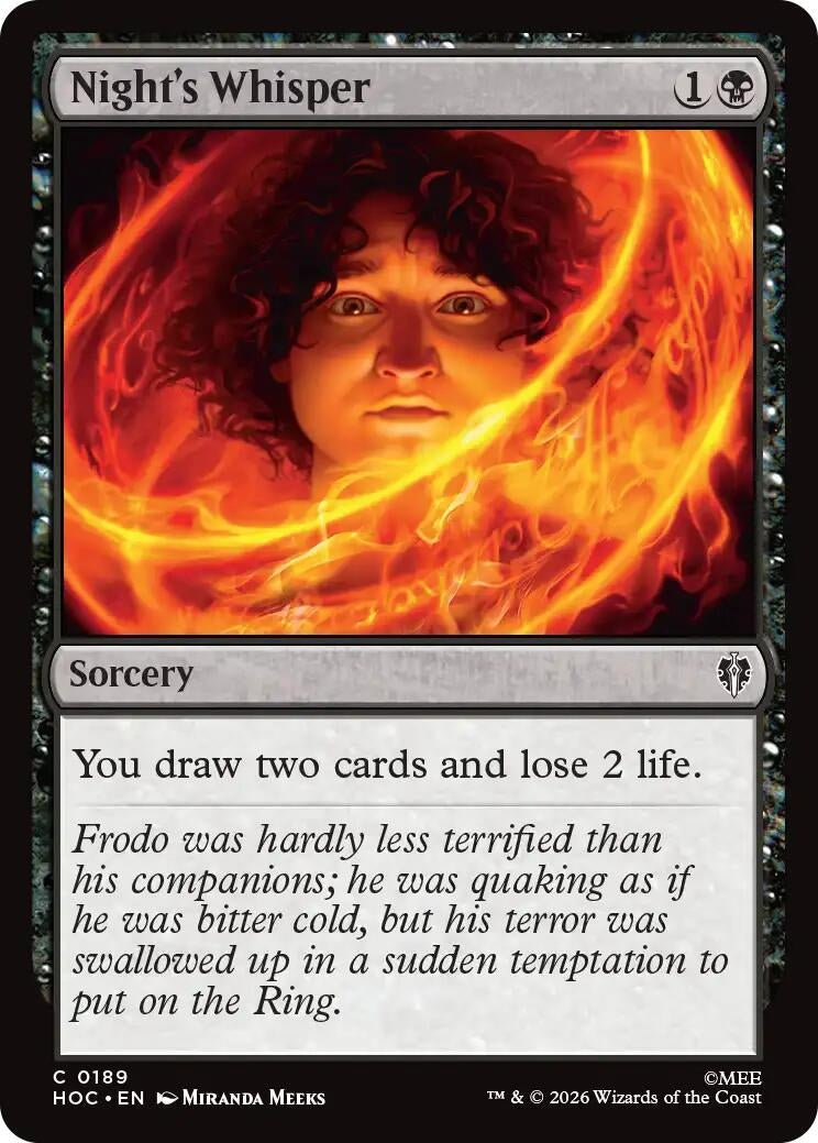 Image for Night's Whisper (189) (HOC) - Magic: The Gathering