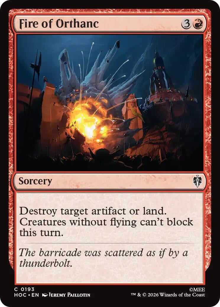 Image for Fire of Orthanc (193) (HOC) - Magic: The Gathering