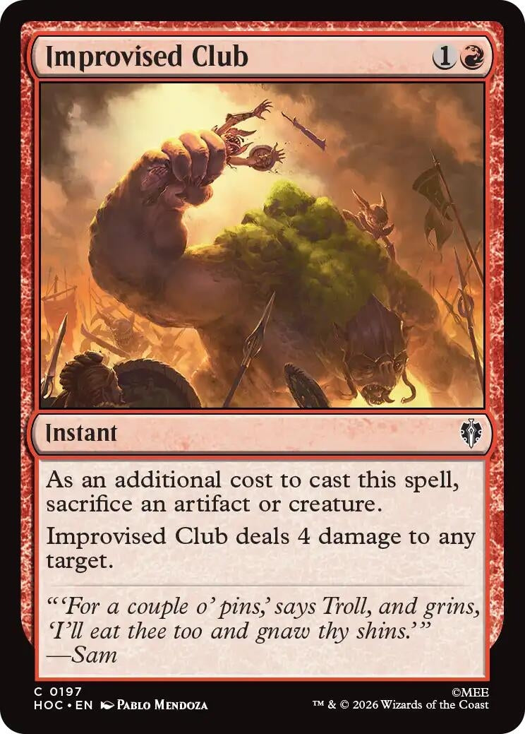 Image for Improvised Club (197) (HOC) - Magic: The Gathering