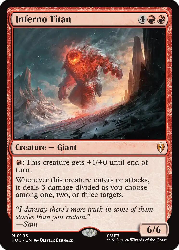 Image for Inferno Titan (198) (HOC) - Magic: The Gathering