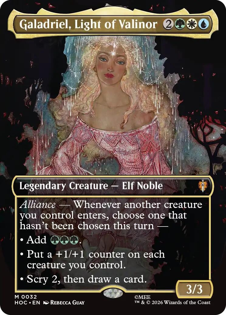 Image for Galadriel, Light of Valinor (Borderless) (32) (HOC) - Magic: The Gathering