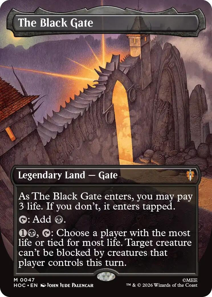 Image for The Black Gate (Borderless) (47) (HOC) - Magic: The Gathering