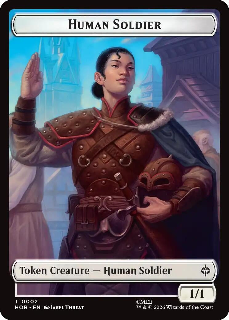 Image for Human Soldier // Dwarf Double-Sided Token (2 // 6) (HOB) - Magic: The Gathering