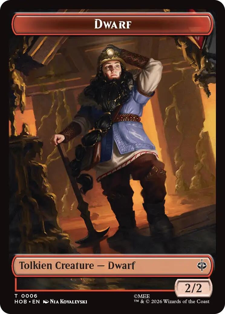 Image for Dwarf // Enduring Story Double-Sided Token (6 // 14) (HOB) - Magic: The Gathering