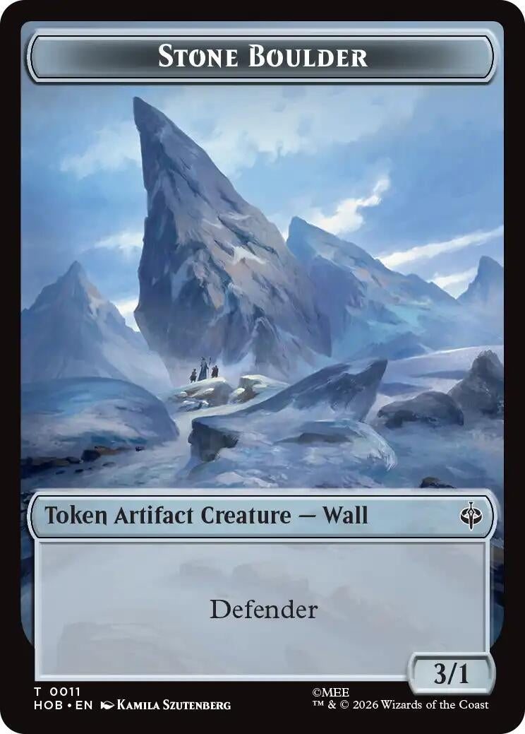 Image for Stone Boulder // Bear Double-Sided Token (11 // 7) (HOB) - Magic: The Gathering