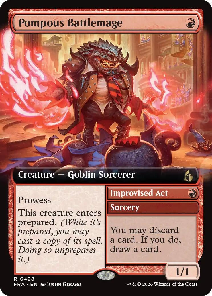 Image for Pompous Battlemage (Extended Art) (428) (FRA) - Magic: The Gathering