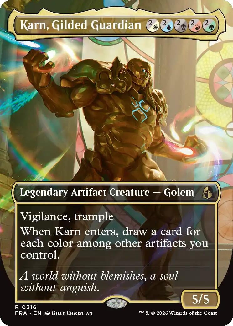 Image for Karn, Gilded Guardian (Borderless) (316) (FRA) - Magic: The Gathering