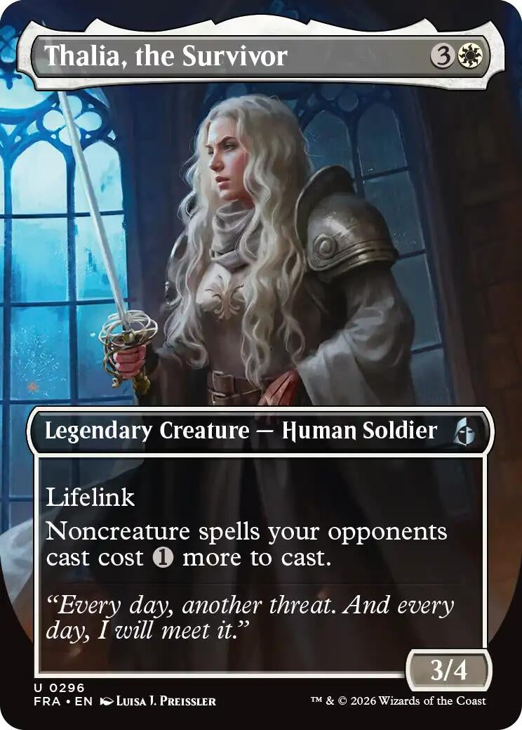 Image for Thalia, the Survivor (Borderless) (296) (FRA) - Magic: The Gathering