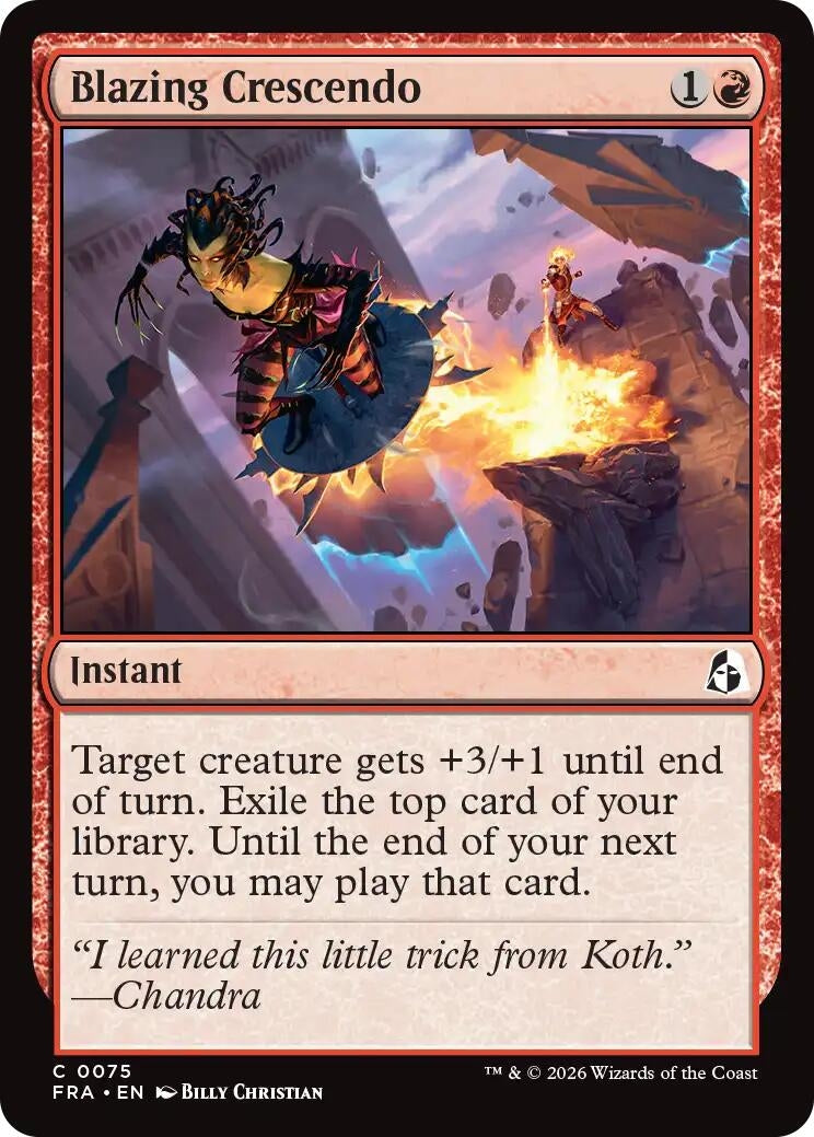 Image for Blazing Crescendo (75) (FRA) - Magic: The Gathering