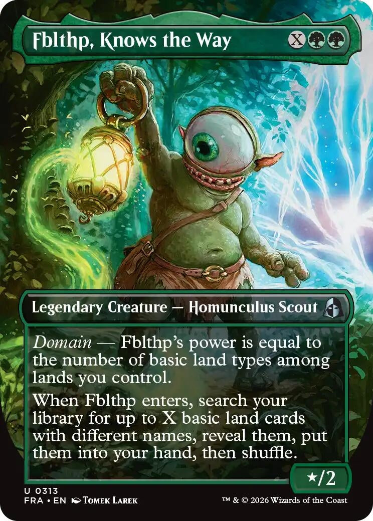 Image for Fblthp, Knows the Way (Borderless) (313) (FRA) - Magic: The Gathering