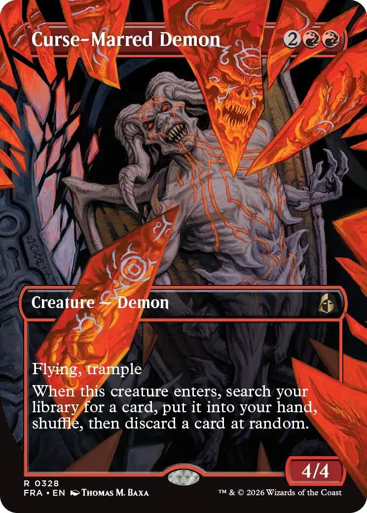 Image for Curse-Marred Demon (Borderless) (328) (FRA) - Magic: The Gathering