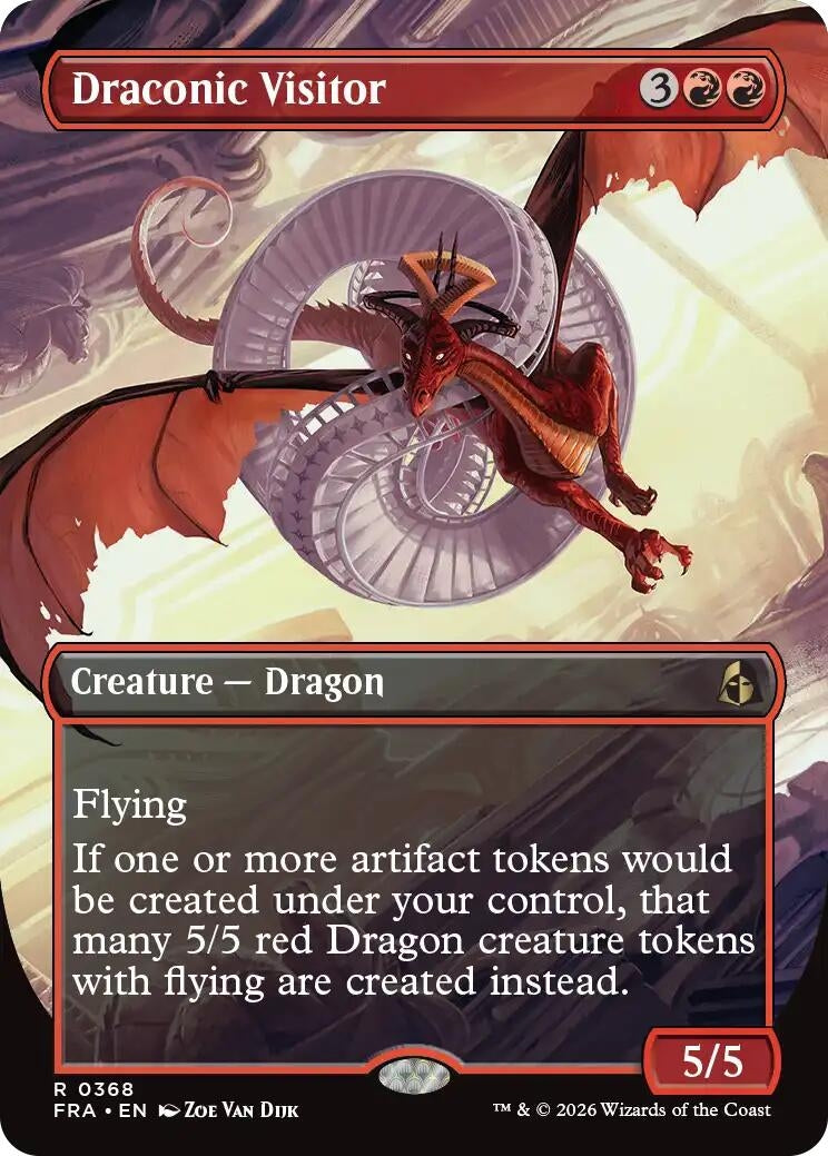 Image for Draconic Visitor (Borderless) (368) (FRA) - Magic: The Gathering