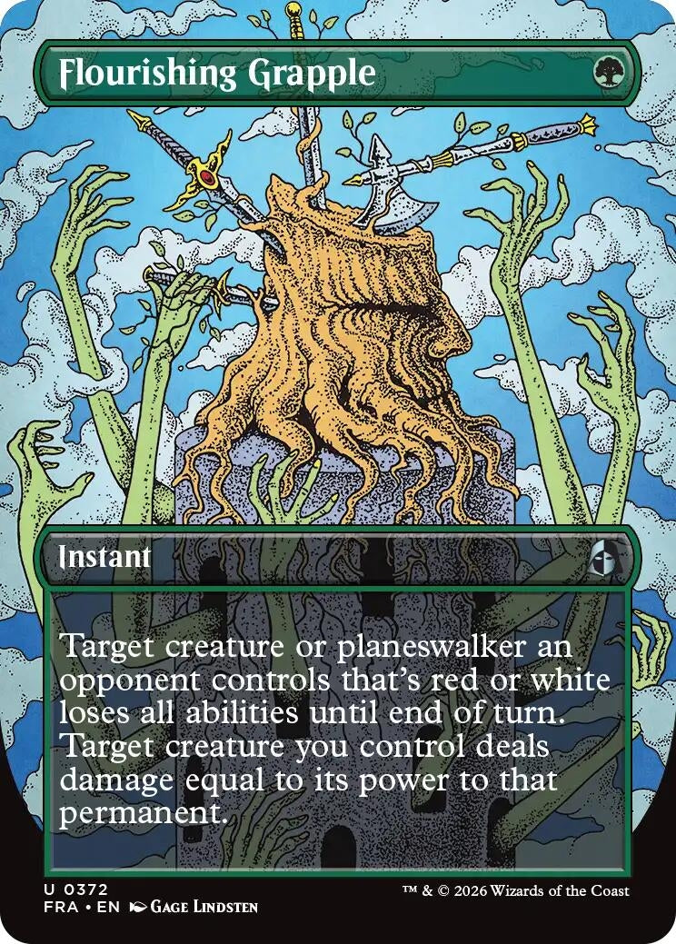 Image for Flourishing Grapple (Borderless) (372) (FRA) - Magic: The Gathering