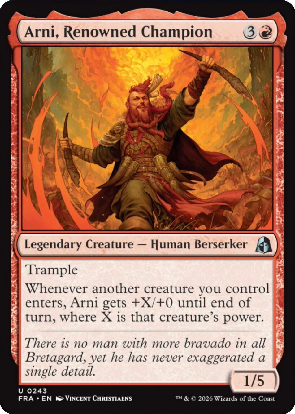 Image for Arni, Renowned Champion (243) (FRA) - Magic: The Gathering