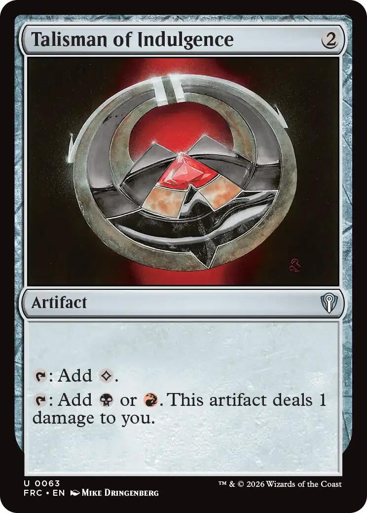 Image for Talisman of Indulgence (63) - Magic: The Gathering