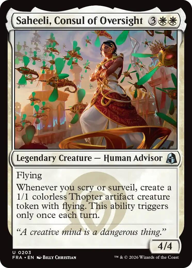Image for Saheeli, Consul of Oversight (203) (FRA) - Magic: The Gathering