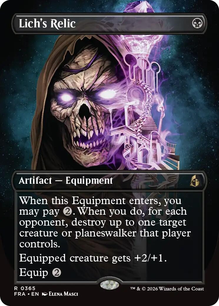 Image for Lich's Relic (Borderless) (365) (FRA) - Magic: The Gathering
