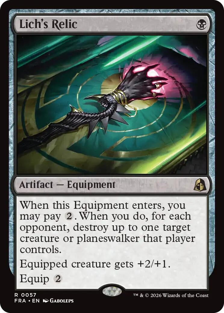 Image for Lich's Relic (57) (FRA) - Magic: The Gathering