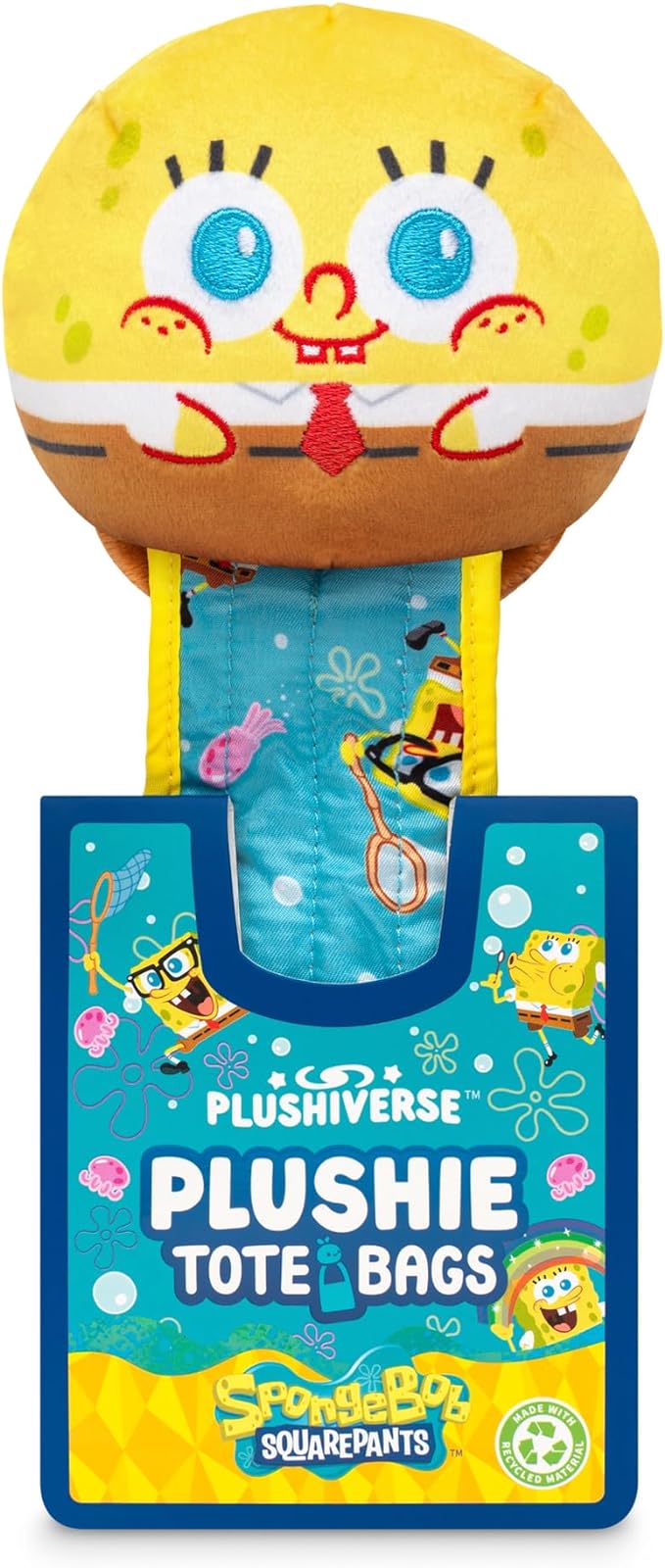 TeeTurtle Plushiverse Happy Spongebob Plushie Tote Bag