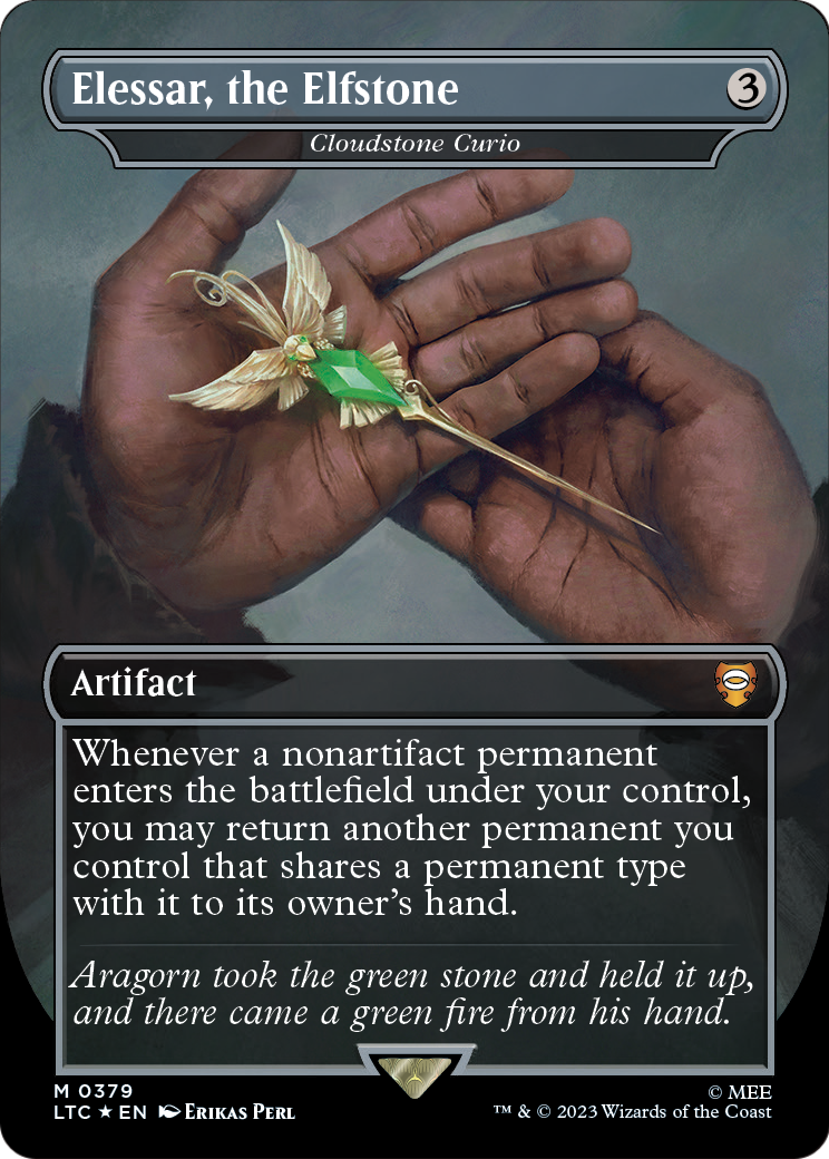 Elessar, the Elfstone - Cloudstone Curio (Surge Foil) [The Lord of the Rings: Tales of Middle-Earth Commander]