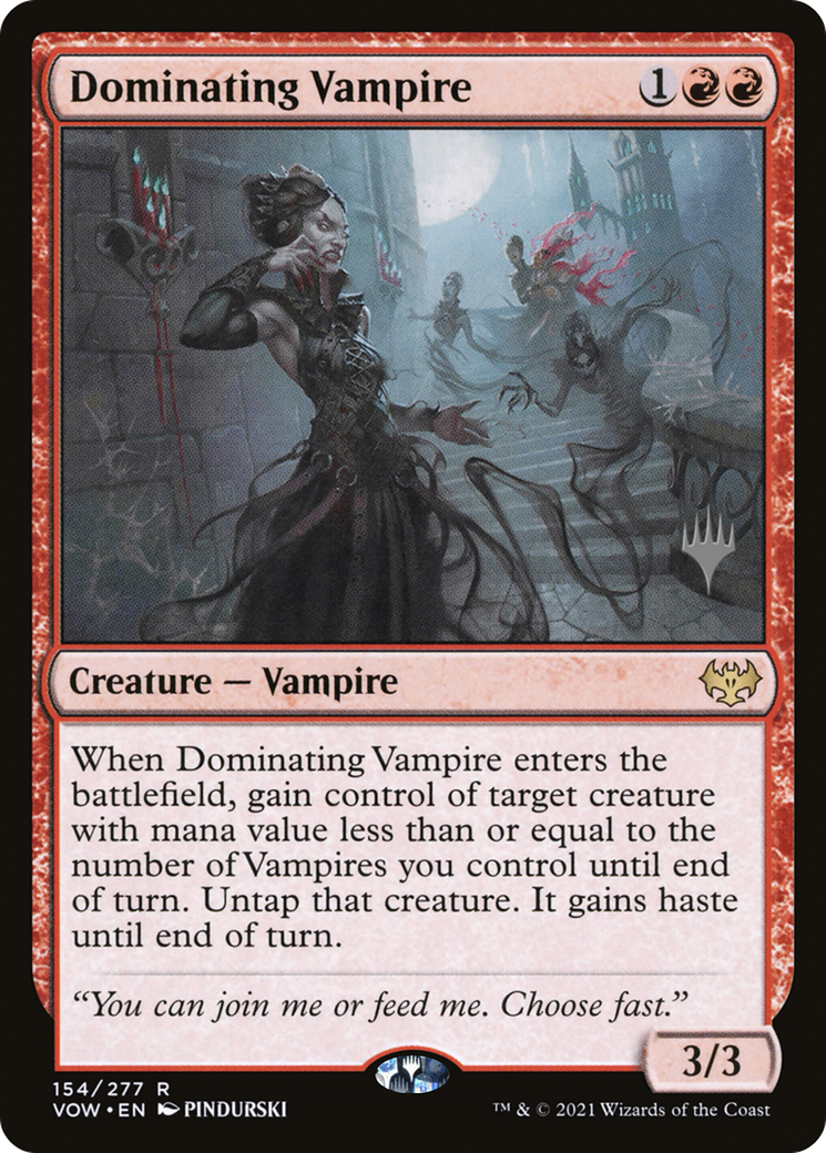 Dominating Vampire (Promo Pack) [Innistrad: Crimson Vow Promos]