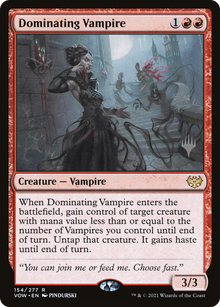 Dominating Vampire (Promo Pack) [Innistrad: Crimson Vow Promos]