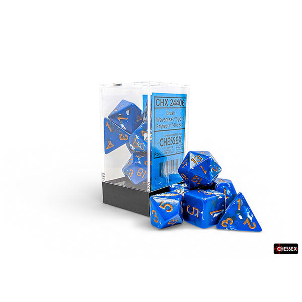 Chessex 7-Die Set - Brush - Wavebreak