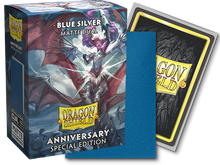 Dragon Shield 25th Special Edition Blue Silver Matte Dual Sleeves (Standard Size)