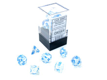 Chessex MINI 7-Die Set - Borealis - Icicle/Light blue