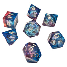 Chronicle RPG 7-Set Pink Blue Nebula Liquid Core Dice