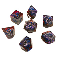 Chronicle RPG 7-Set ICU Liquid Core Purple Red Dice
