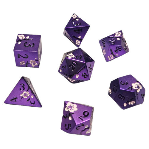 Chronicle RPG 7-Set Sakura Metal Purple White Dice