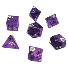 Chronicle RPG 7-Set Sakura Metal Purple White Dice