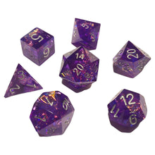Chronicle RPG 7-Set Purple Nebula Sharp Resin Dice