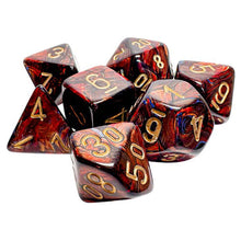 Chessex Mega-hedral 7-Die Set - Scarab - Blue Blood/Gold