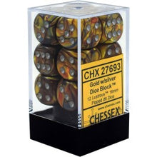Chessex 16MM D6 Dice - Lustrous - Gold/Silver
