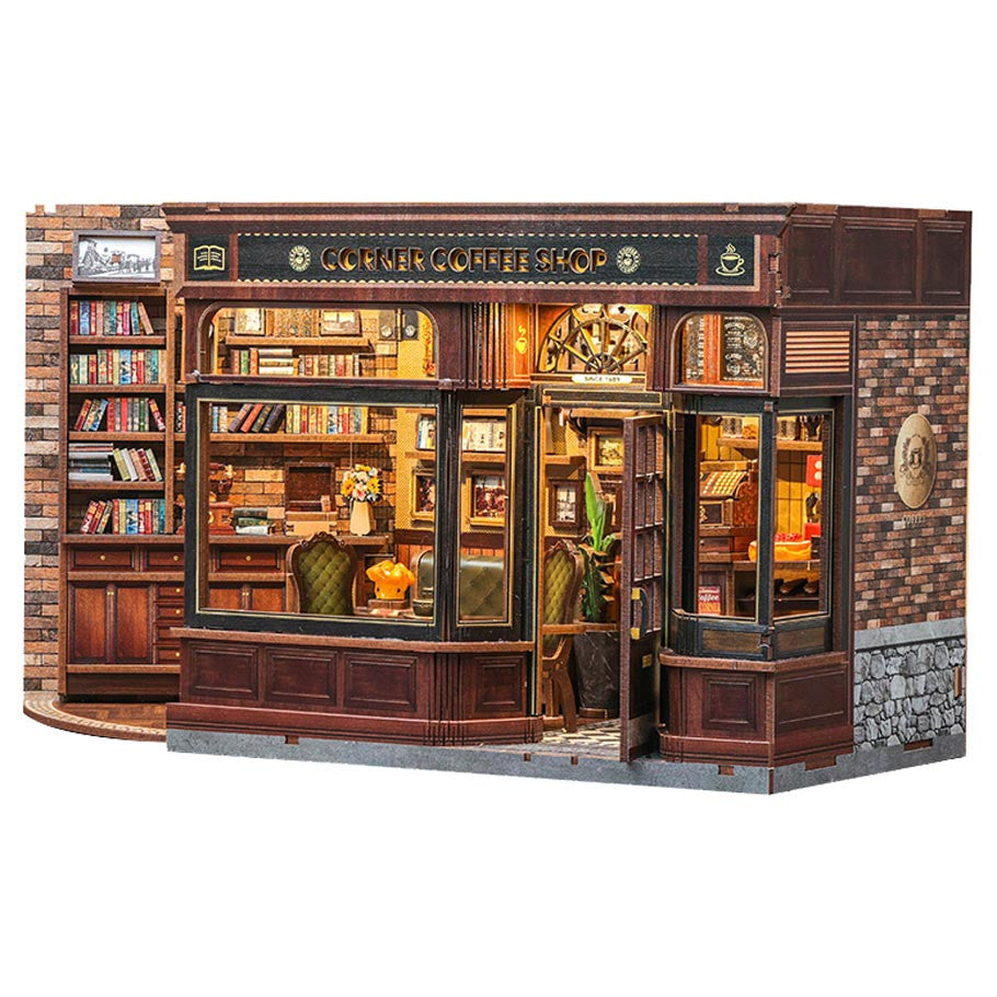 Rolife Corner Coffee Shop DIY Miniature House Kit