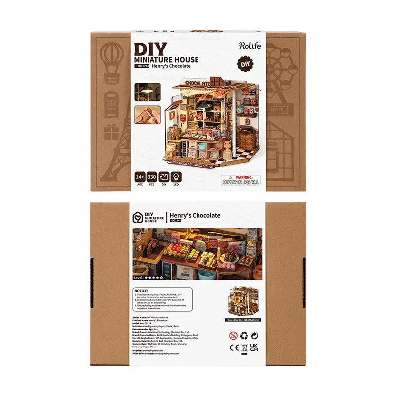 Rolife Henry's Chocolate DIY Miniature House Kit DG174