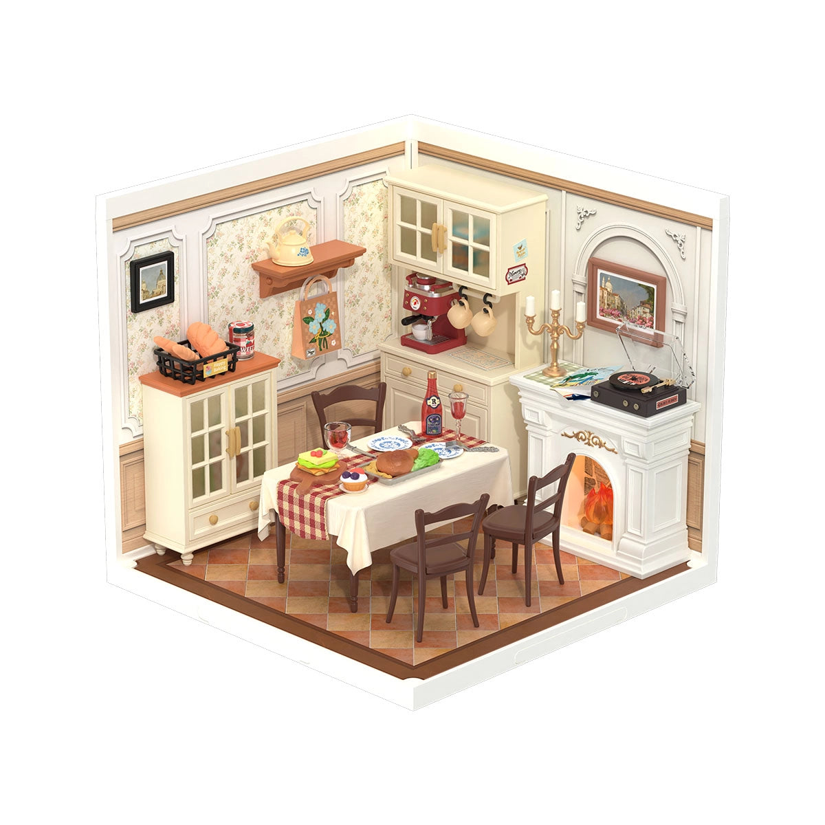 Rolife Super Creator Warm Dining Room DIY Miniature House Kit DW015B