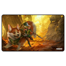 GameHead Corgi and Elf Black Stitched Playmat